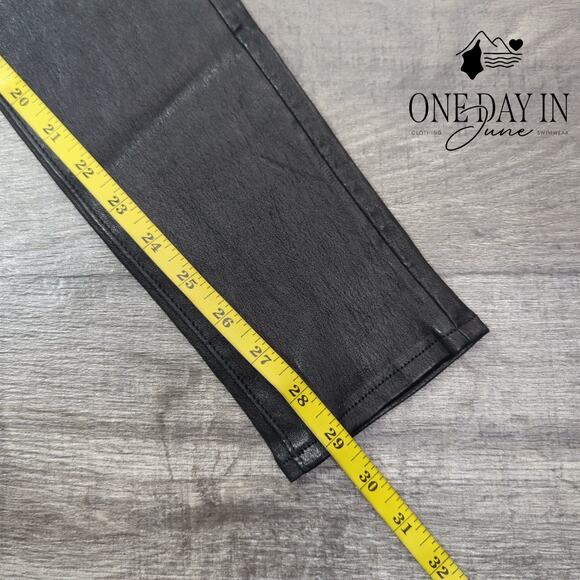 Adriano Goldschmied The Farrah Skinny Faux Leather High Rise Jeans Size 27 (4) - Picture 5 of 6